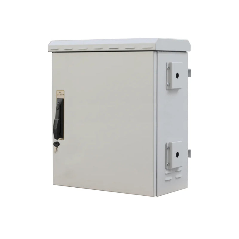 12U 19 "300mm Outdoor Mobese Pole Type Rack Cabinet Double Walled