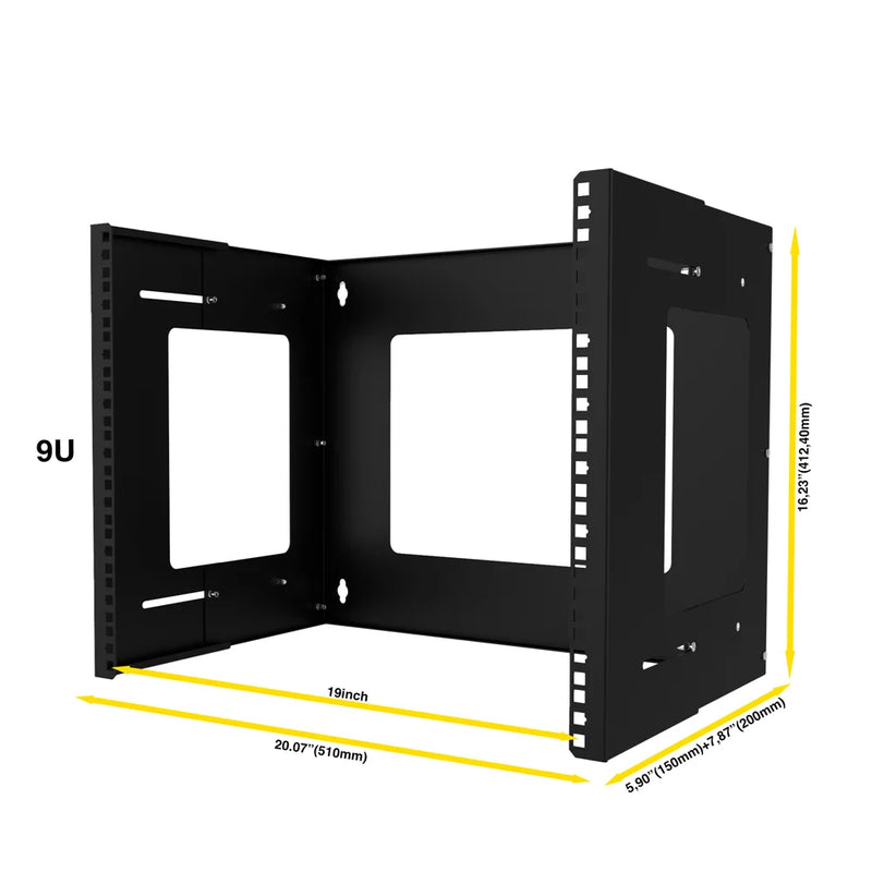 9U 19 '' Wall Type Open Rack Cabinet