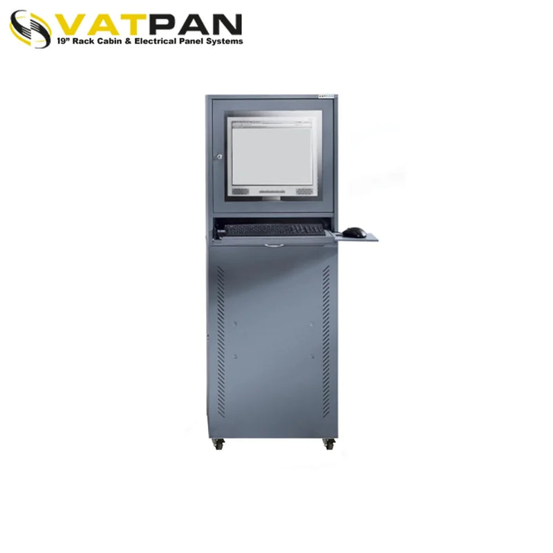 Mobile Industrial Computer Cabinet RAL 7031