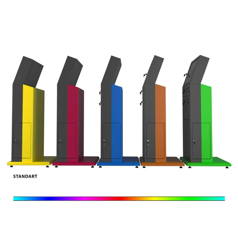 Mobile Industrial Computer Cabinet V3 | Mobile Workstation Cart Holds LCD Monitor & PC, Keyboard, Mouse