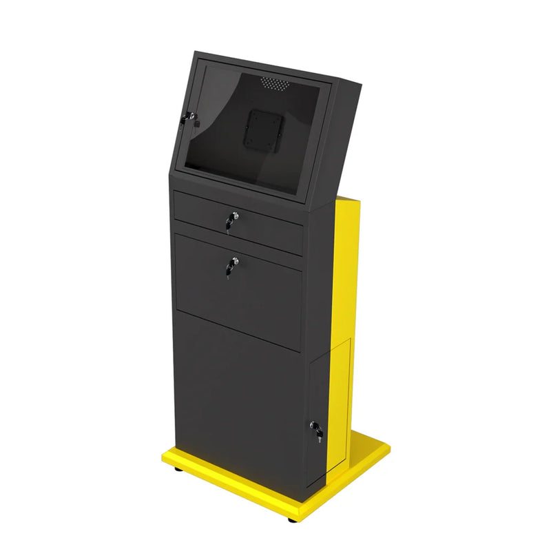 Mobile Industrial Computer Cabinet V3 | Mobile Workstation Cart Holds LCD Monitor & PC, Keyboard, Mouse